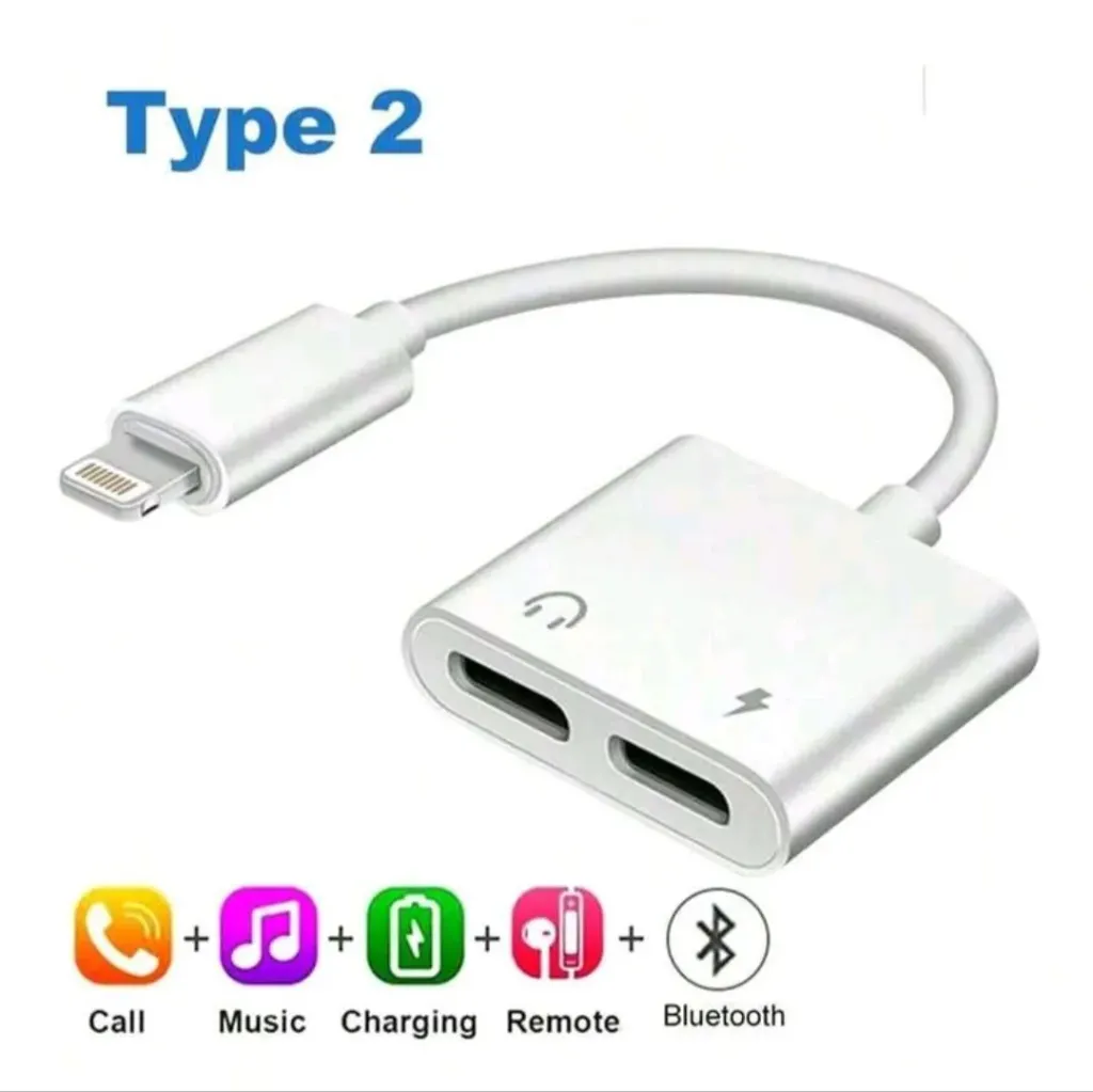موزع ايفون مدخل شحن Type C وسماعة Type C عالي الجودة