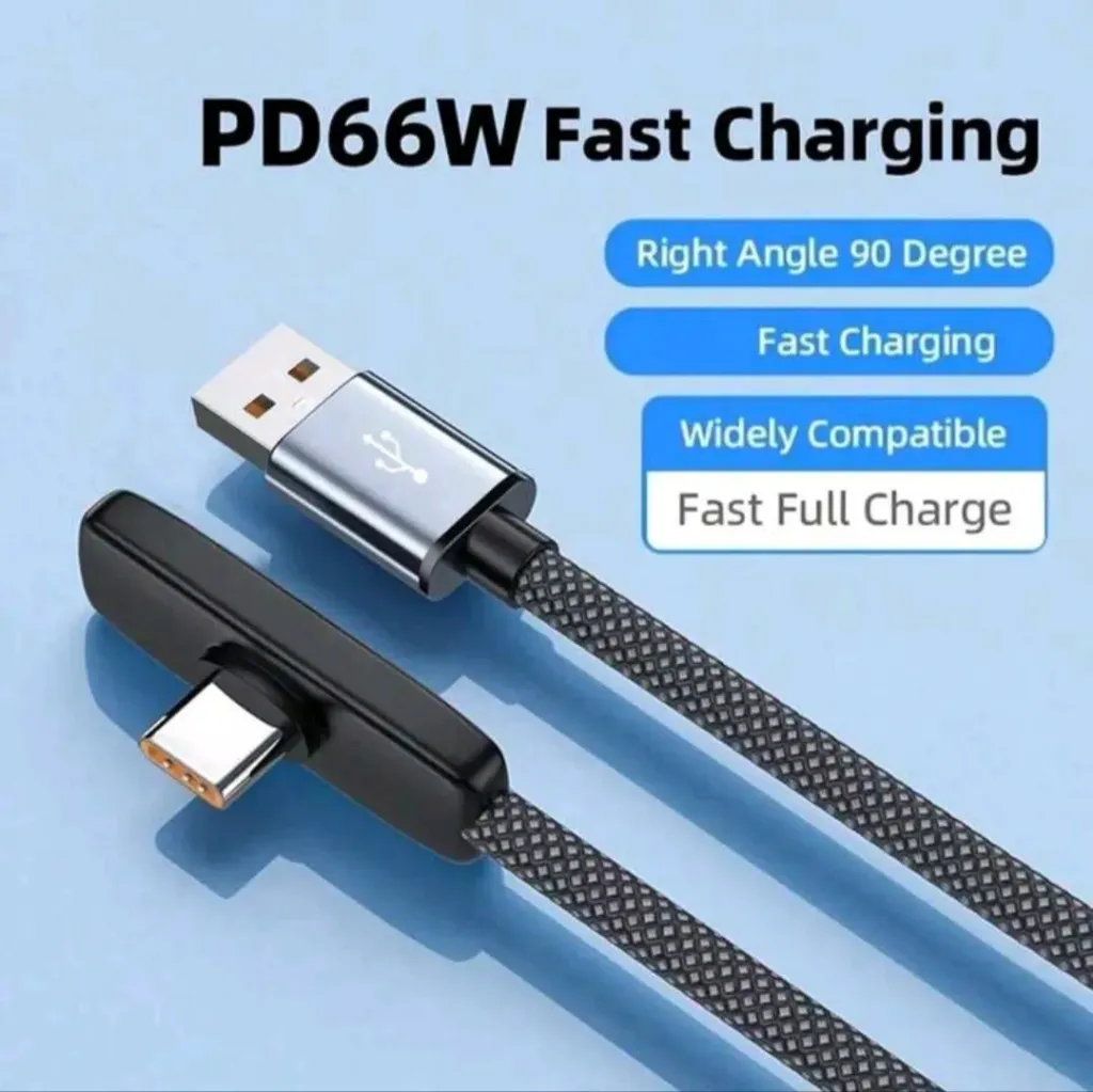كيبل شحن جانبي Type C إلى USB شحن سريع 2 متر
